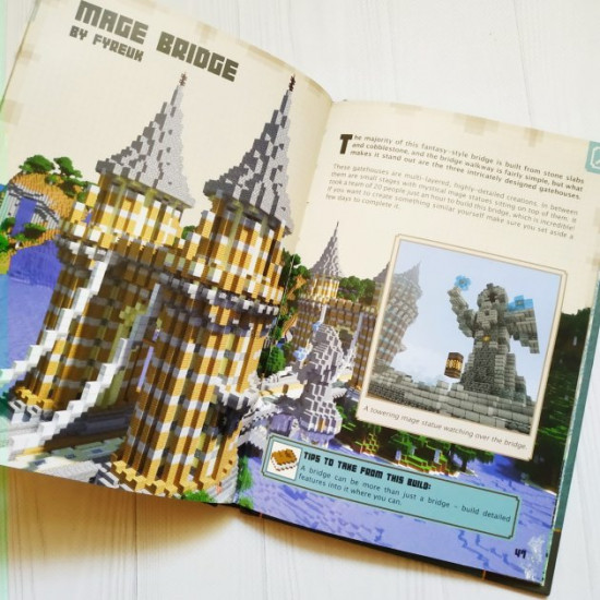 Book in English Minecraft. Construction Handbook Used