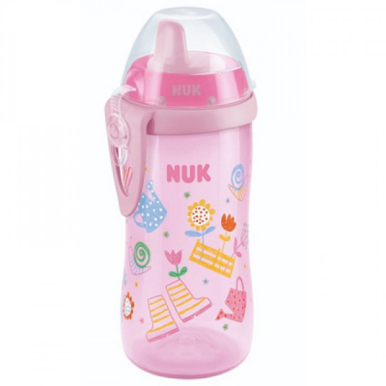  Поильник-непроливайка Nuk Evolution Kiddy Cup 300 мл Розовый (3952389)