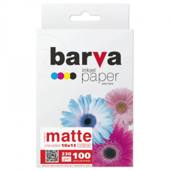 Paper Barva 10x15, 230 g/m2, matt, 100 arc (A230-214)