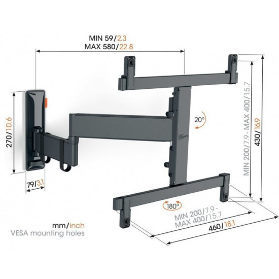 Кріплення Vogels TVM 3465 OLED Black (6757494)