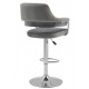 Bar stool Vetro mebel B-91 gray velor chrome