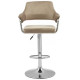 Bar stool Vetro mebel B-91 cappuccino velor chrome