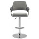 Bar stool Vetro mebel B-91 gray velor chrome