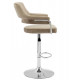 Bar stool Vetro mebel B-91 cappuccino velor chrome