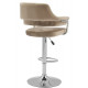 Bar stool Vetro mebel B-91 cappuccino velor chrome