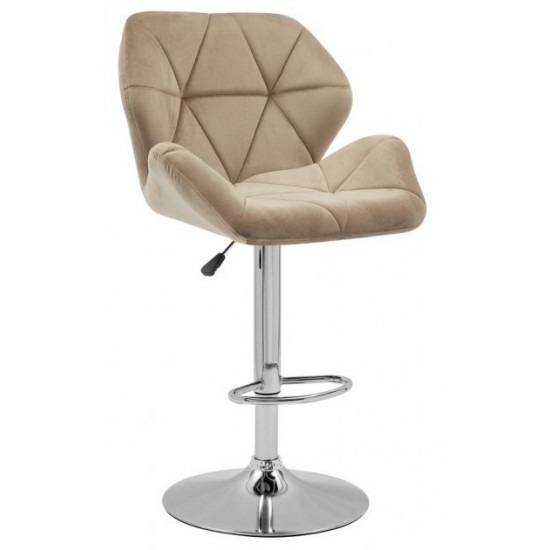 Bar stool Vetro mebel B-71 cappuccino velor