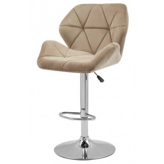 Bar stool Vetro mebel B-71 cappuccino velor