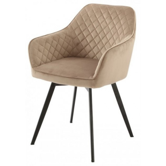 Swivel dining chair Vetro Mebel R-63 cappuccino corduroy