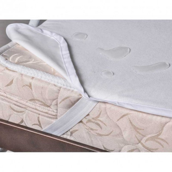 Waterproof mattress cover Fleece Antiwater 80*160 cm terry with elastic bands art.816N