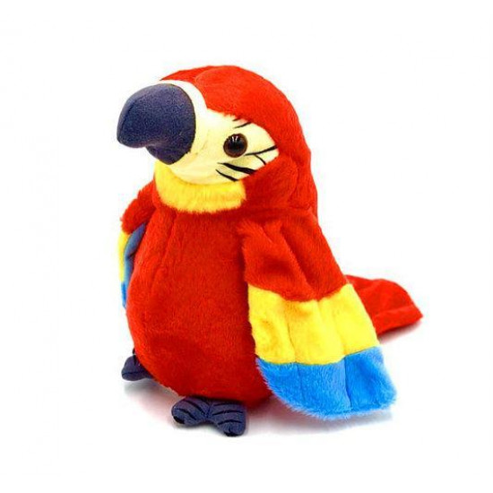  Интерактивная игрушка говорящий Попугай Parrot Talking Красный