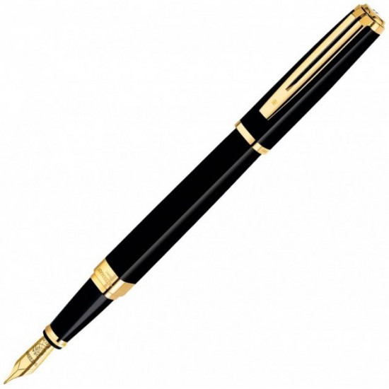  Ручка Waterman Перьевая Чернильная EXCEPTION Slim Black GT FP F (11 028)