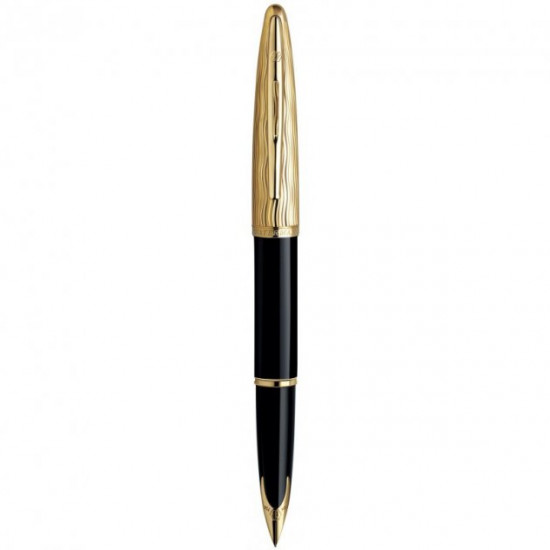  Ручка Waterman Перьевая Чернильная CARENE Essential Black/Gold FP F (11 204)