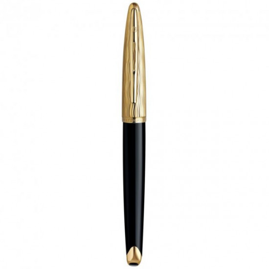  Ручка Waterman Перьевая Чернильная CARENE Essential Black/Gold FP F (11 204)