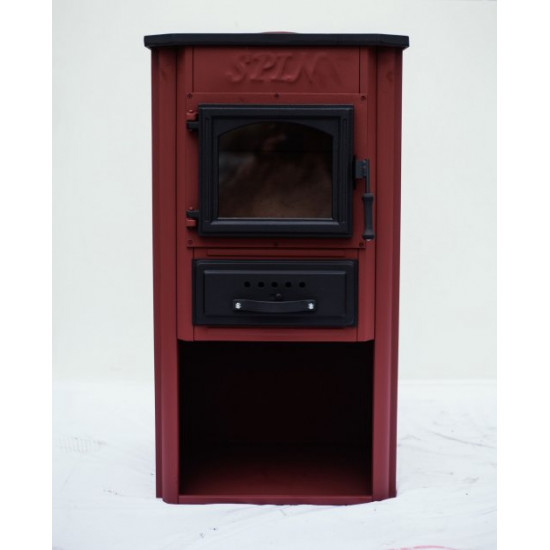 Cast iron fireplace stove SPIN Ekonomik red