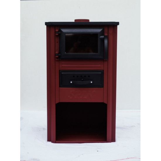 Cast iron fireplace stove SPIN Plamena red