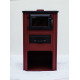 Cast iron fireplace stove SPIN Plamena red