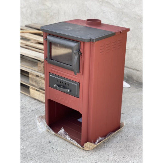 Cast iron fireplace stove SPIN Plamena red