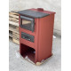 Cast iron fireplace stove SPIN Plamena red