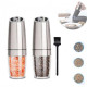 2in1 electric salt pepper mill on a stand, gravity