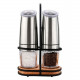 2in1 electric salt pepper mill on a stand, gravity