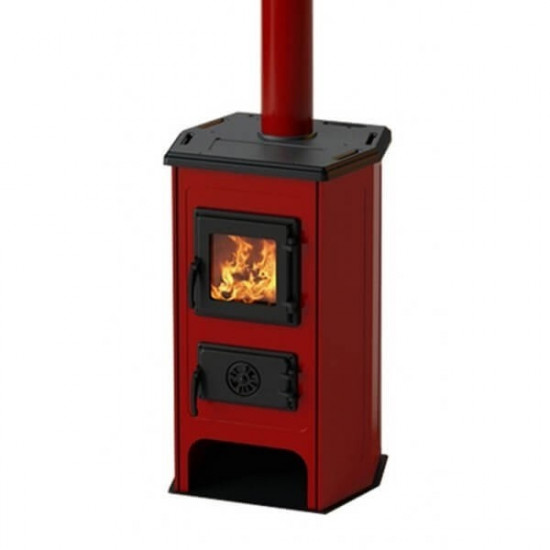 Cast iron stove - fireplace MBS Hit red