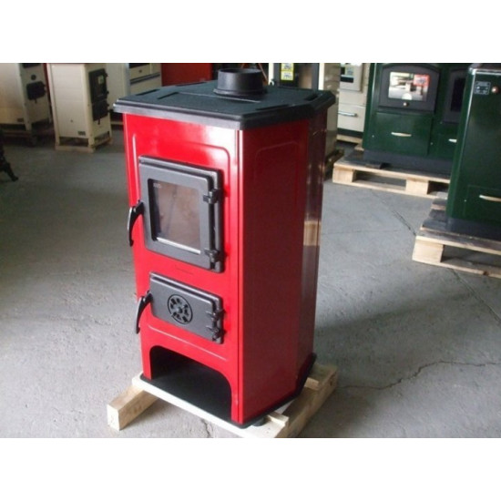 Cast iron stove - fireplace MBS Hit red