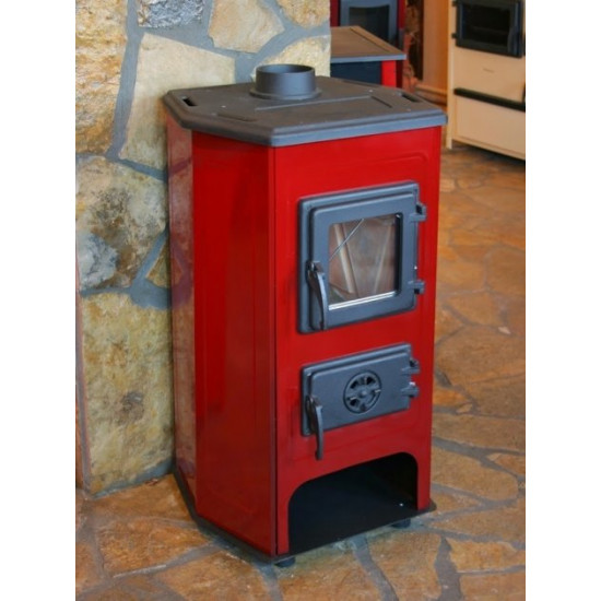 Cast iron stove - fireplace MBS Hit red