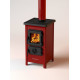 Cast iron stove - fireplace MBS HAPPY red