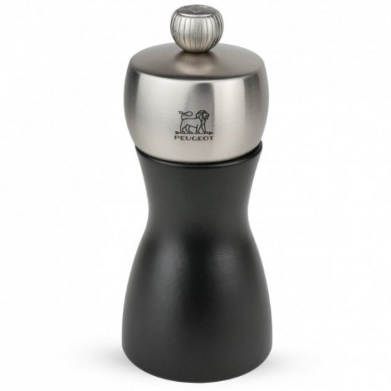 Pepper mill Peugeot Fidji matte black/stainless steel (12 cm)