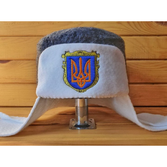 Sauna hat Ushanka Ukr, white