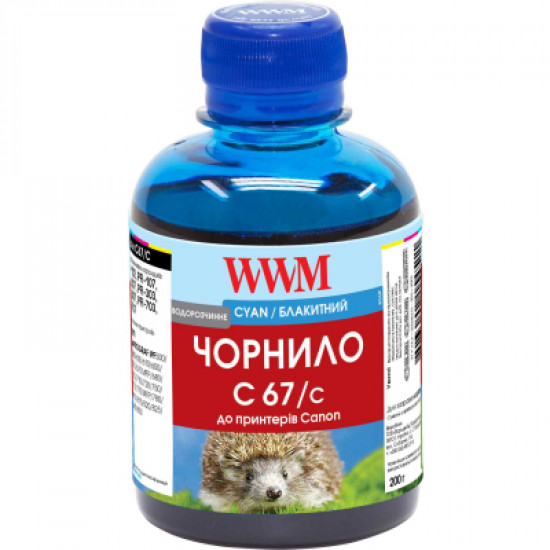  Чернила WWM Canon IPF-107 200г Cyan IPF-107С (C67/C)