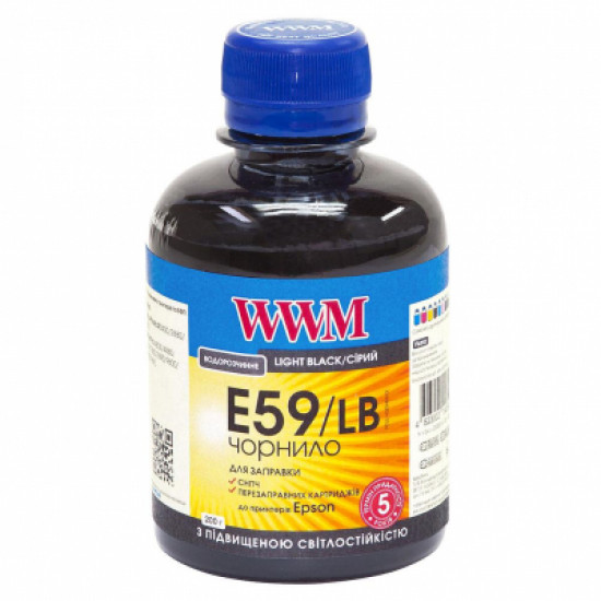  Чернила WWM EPSON StPro 7890/9890 200г Light Black (E59/LB)