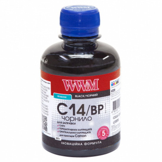  Чернила WWM CANON PGI-450/PGI-470 200г Black Pigment (C14/BP)