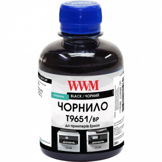  Чернила WWM Epson WF-M5799DWF/WF-M5299DW 200г Black Pigmented (T9651/BP)