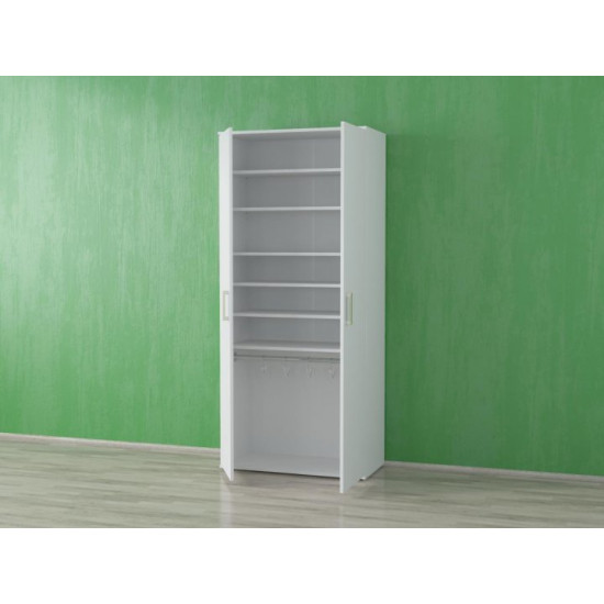 Hallway cabinet for women's shoes with a rail, white W800*H1780*D390