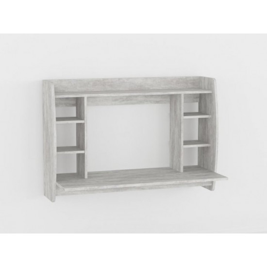 Wall-mounted laptop table with shelves concrete wall table W1100*H750*D490