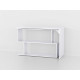 Desk transformable rotating corner straight with shelves white W1200*H766*D500