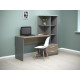 Computer desk with stands Intarsio Dexter Gray unicolor / Sonoma truffle right