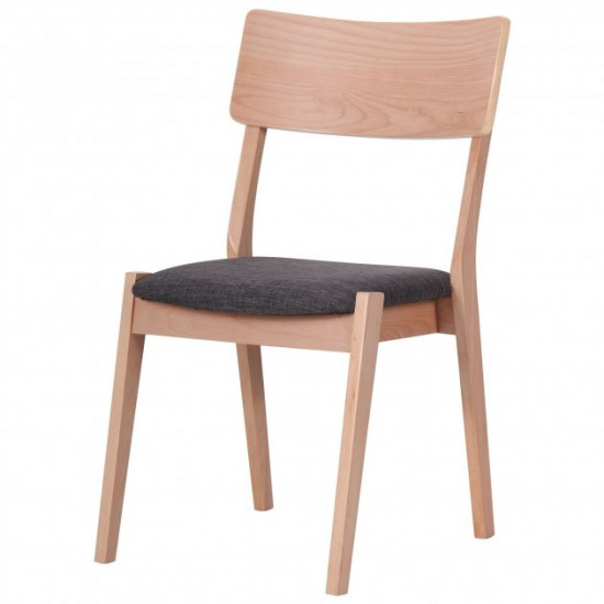 Dining chair Kantal 850*500*580 Wood/Textile, color bleached beech/anthracite AMF