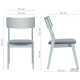 Dining chair Kantal 850*500*580 Wood/Textile, color bleached beech/anthracite AMF