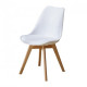 Dining chair with soft cushion Mix furniture Teide legs beech, white