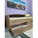 Bed Family furniture workshop Drimka 190 sonoma with brown back