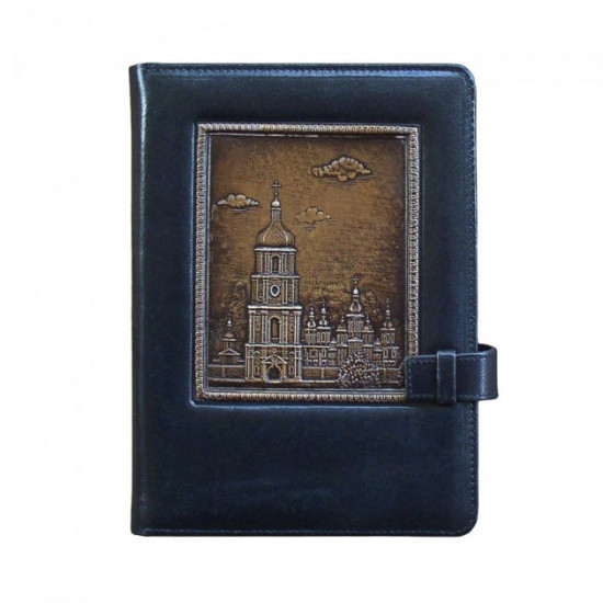 Leather diary undated St. Sophia Cathedral Privilege 260004 A5 15x21 cm black