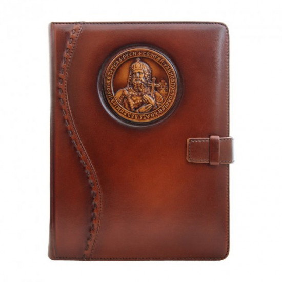 Leather diary undated Prince Vladimir Privilege 260012 A5 15x21 cm brown