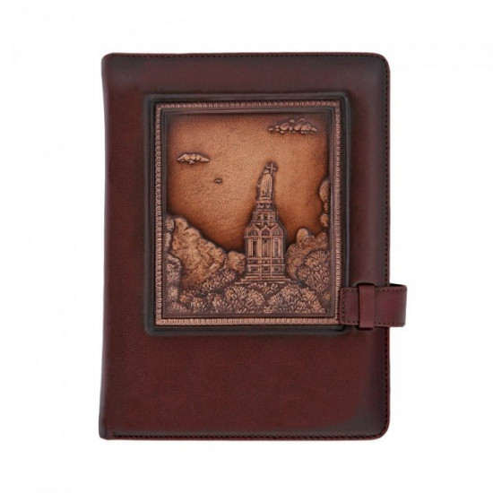 Leather diary, undated, Vladimirskaya Gorka Privilege 260005 A5 15x21 cm, brown