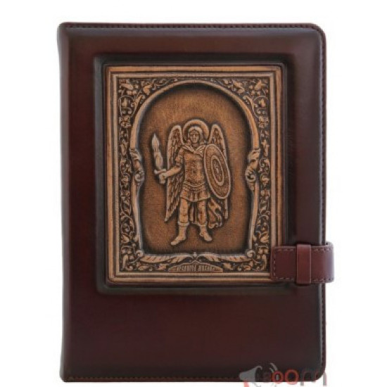 Leather diary, undated, Archangel Michael Privilege 260007 A5 15x21 cm, dark brown