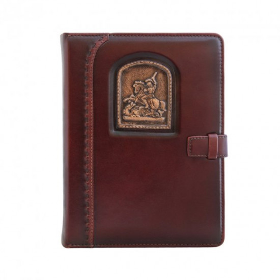 Leather diary, undated, St. George the Victorious Privilege 260010 A5 15x21 cm brown