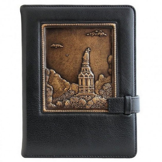 Leather diary, undated, Vladimirskaya Gorka Privilege 260133 A5 15x21 cm, black