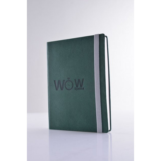 Undated diary WOW-Time A5 made of eco-leather, 192 pages Green (0104)