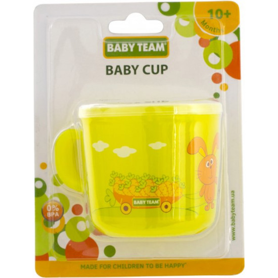 Children's cup Baby Team transparent 200 ml (6007_green)